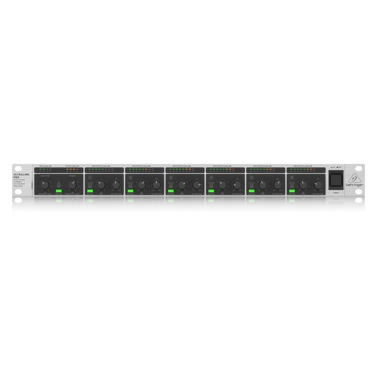 Behringer MX882 V2 Mezcladora ultra flexible ruido ultra bajo de 8 entradas y 2 salidas